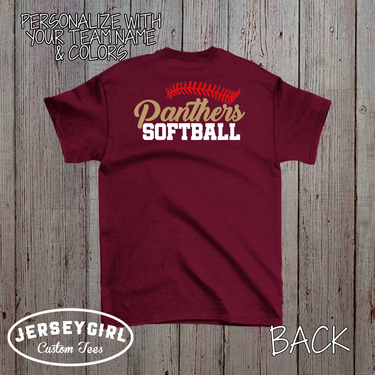 personalized softball coach shirt with team name