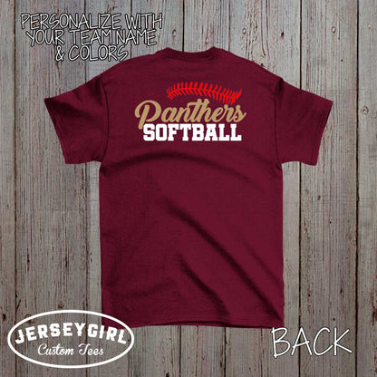 personalized softball coach shirt with team name