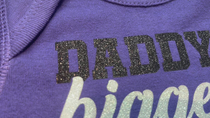 Glitter Daddy's Biggest Fan Rugby Bodysuit / Shirt