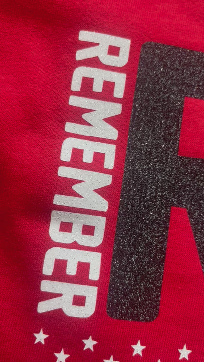 Glitter Remember Everyone Deployed RED Friday Sweatshirt