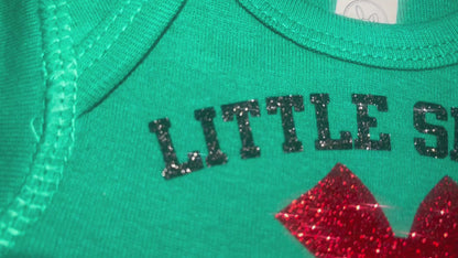 Little Sister Biggest Fan Football Baby Bodysuit or Toddler Shirt