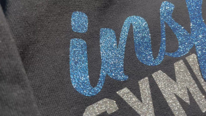 Custom Glitter Gymnastics Hoodie with Gymnast's Name