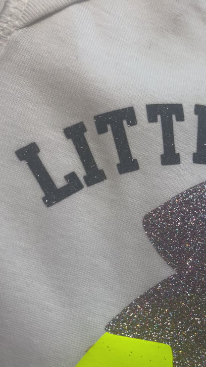 Little Cousin Biggest Fan Softball Baby Bodysuit or Toddler Shirt