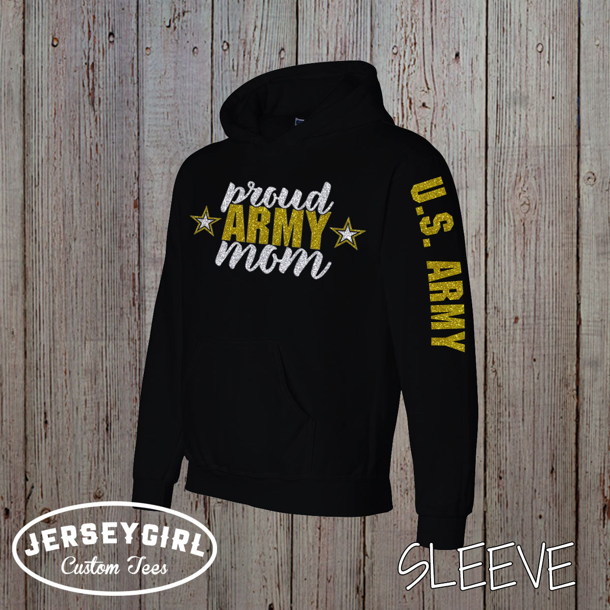 custom proud Army mom hoodie