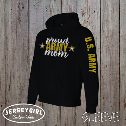 custom proud Army mom hoodie