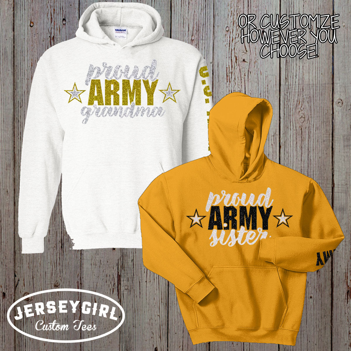 custom proud Army mom hoodie