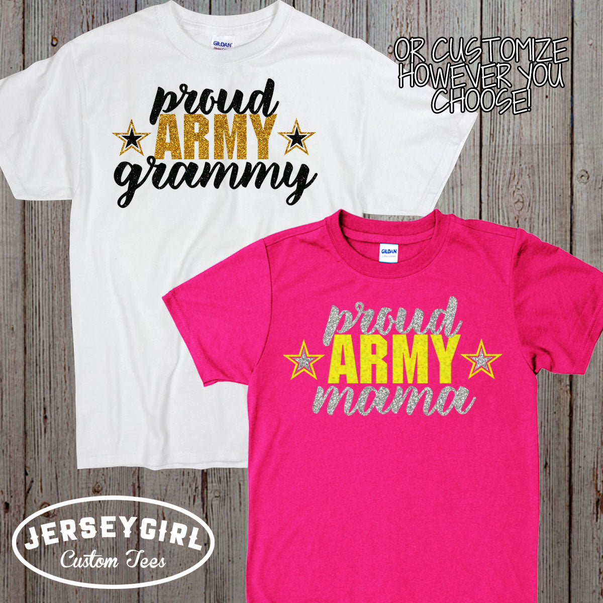 glitter proud Army sister shirt