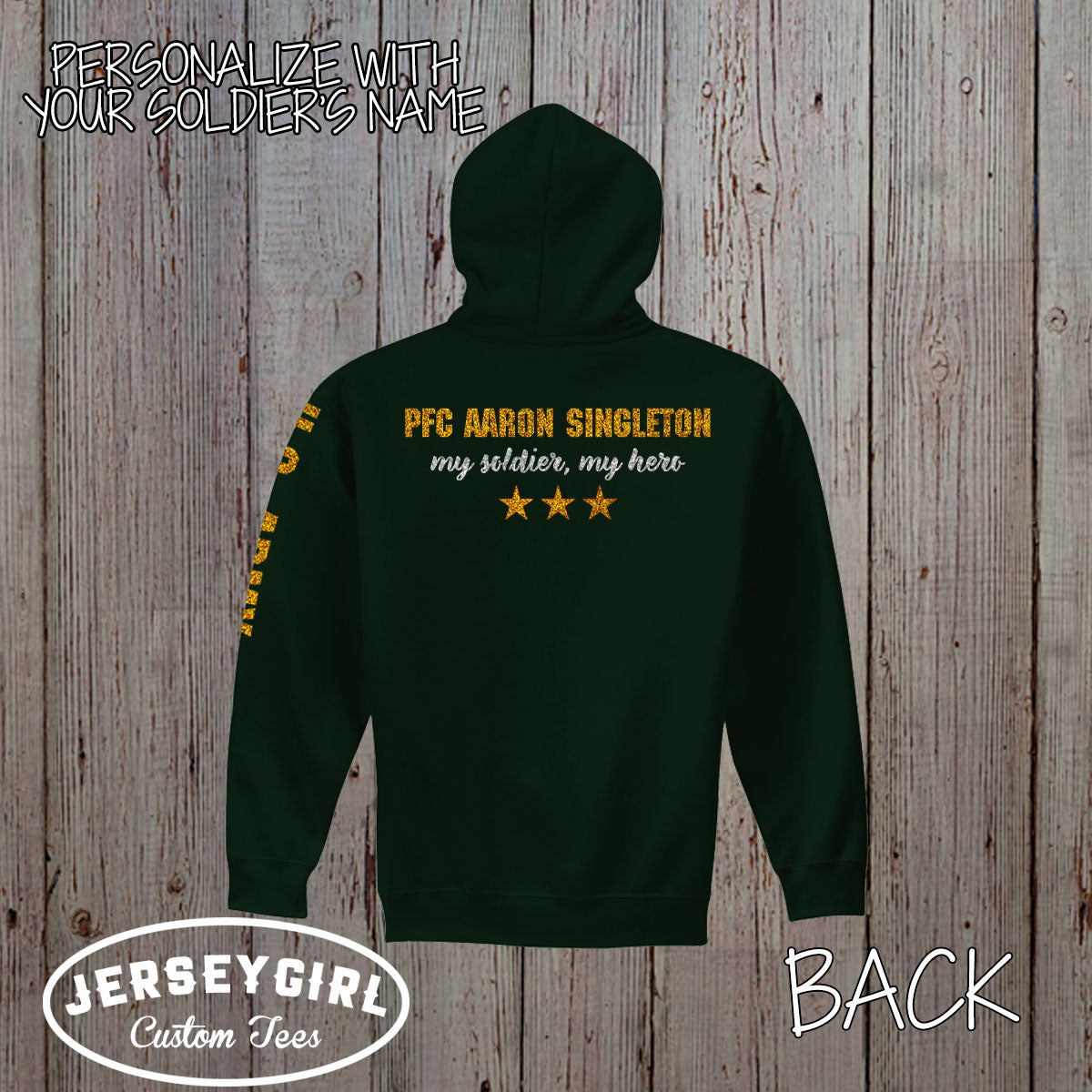 custom proud Army wife hoodie