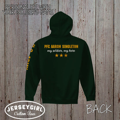 custom proud Army wife hoodie