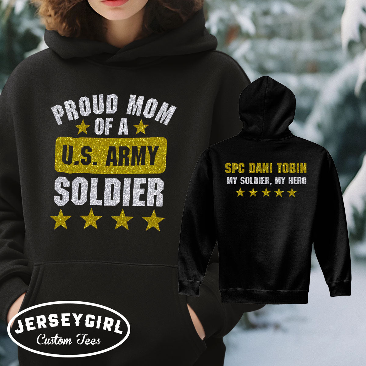 Proud Mom of a US Soldier sweatshirt