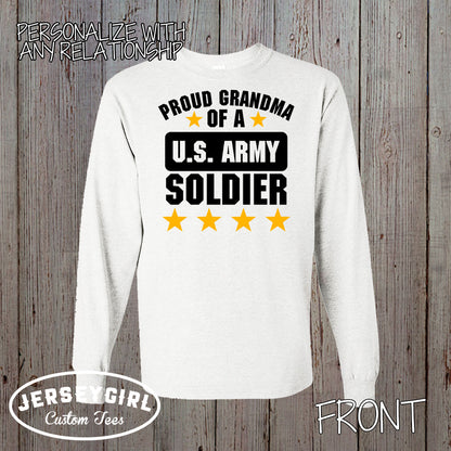 Proud Mom of a US Soldier Long-Sleeve Shirt