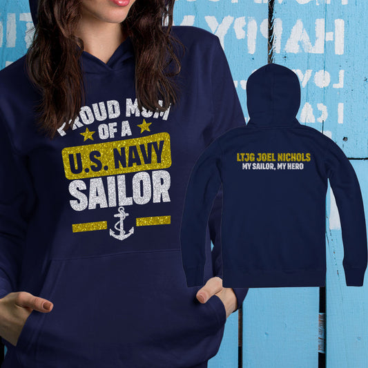 Proud Mom of a US Sailor hoodie