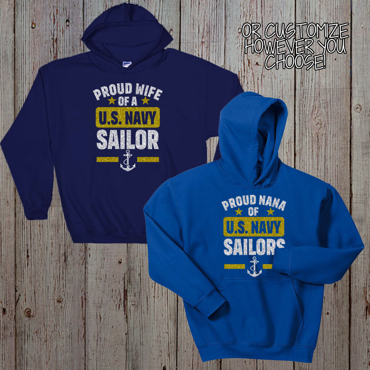 Proud Mom of a US Sailor hoodie