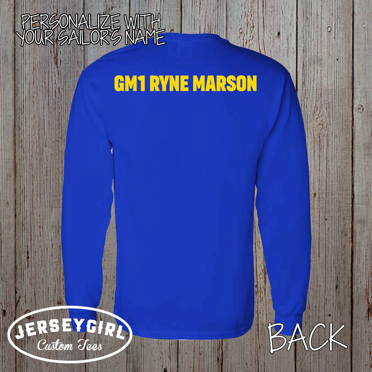 Custom Proud Mom of a US Sailor Long-Sleeve Shirt