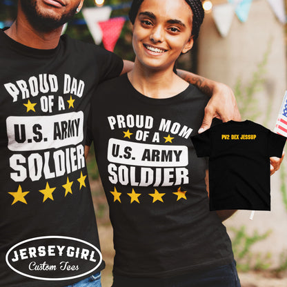 proud parent of a US Army soldier shirts
