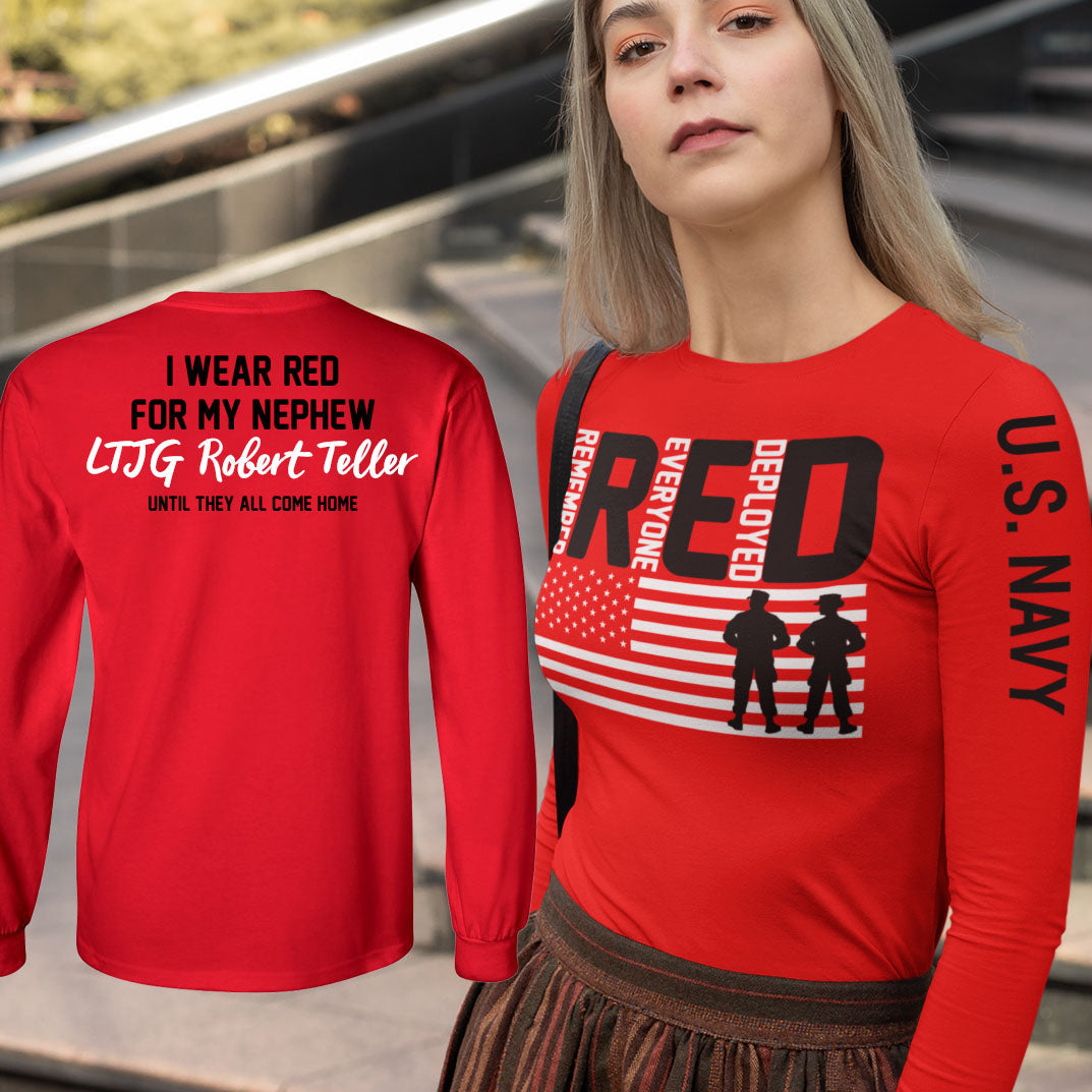 Long-Sleeve Remember Everyone Deployed RED Friday Shirt