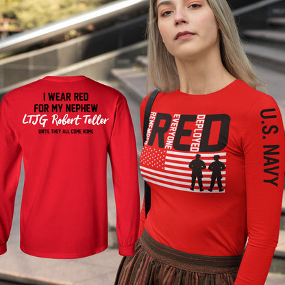 Long-Sleeve Remember Everyone Deployed RED Friday Shirt