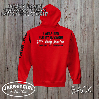 Glitter Remember Everyone Deployed RED Friday Sweatshirt
