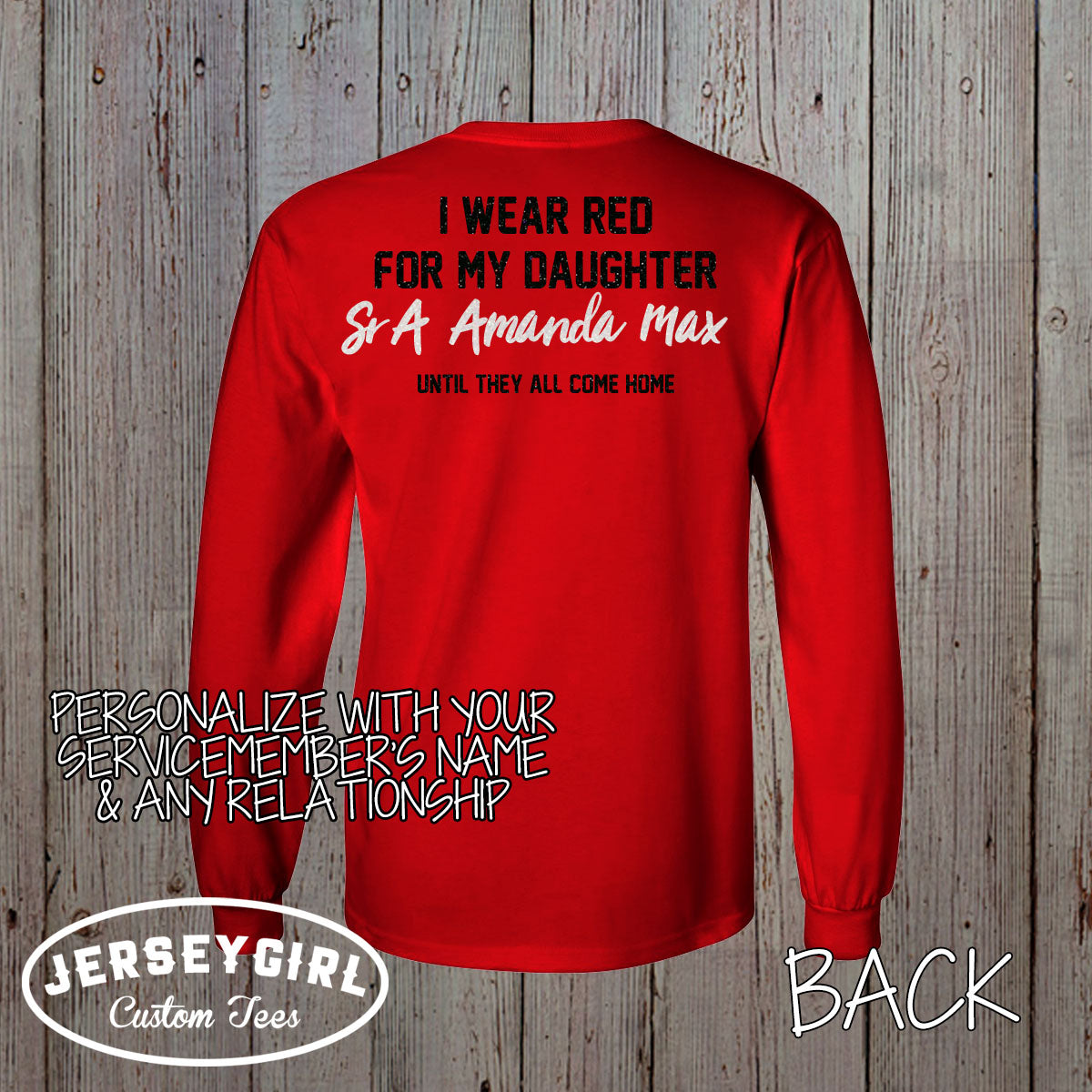 Glitter Long-Sleeve Remember Everyone Deployed RED Friday Shirt