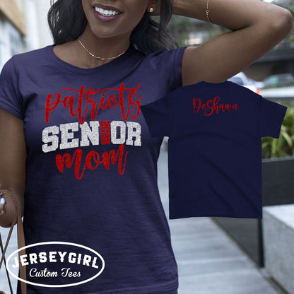custom glitter senior mom shirts