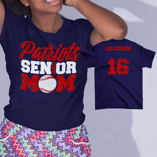 custom senior baseball mom shirt