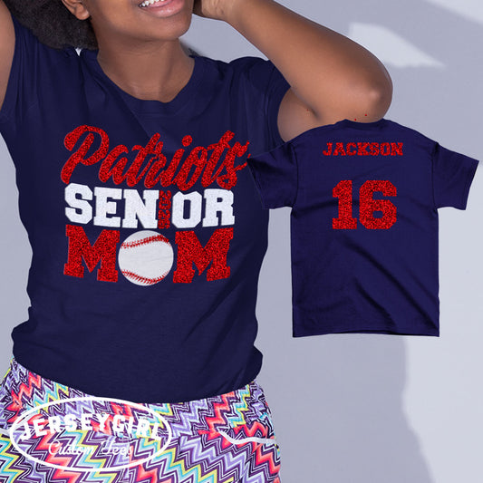 custom senior baseball mom shirt