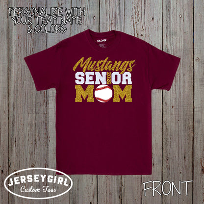 custom senior baseball mom shirt