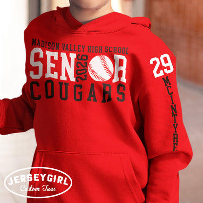 custom baseball senior hoodie