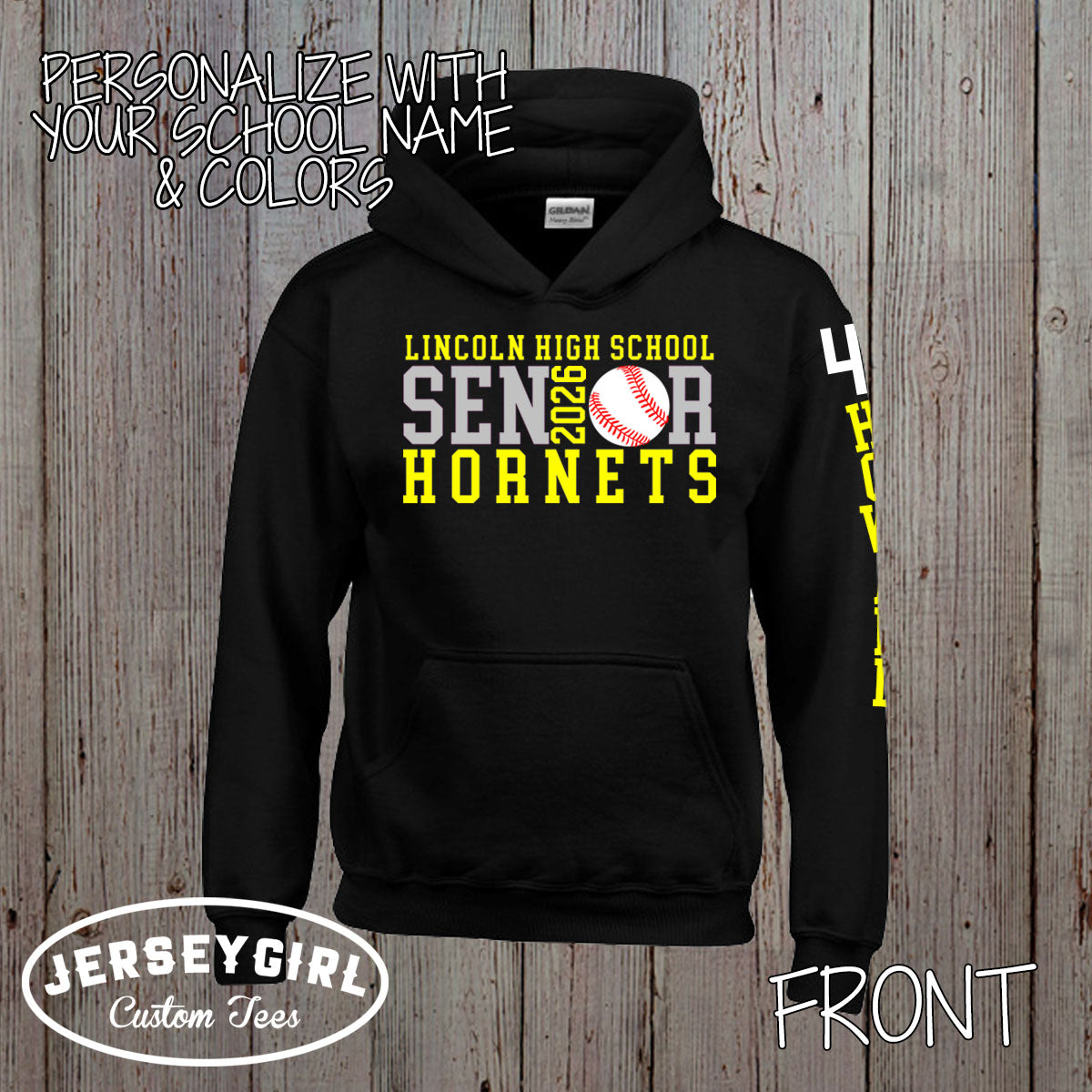 custom baseball senior hoodie
