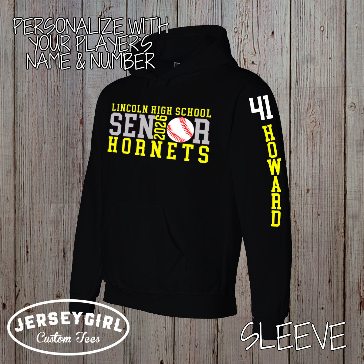 custom baseball senior hoodie