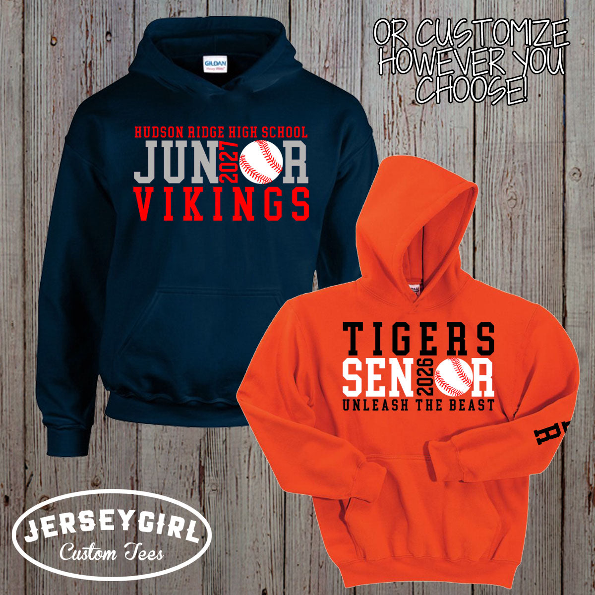 custom baseball senior hoodie