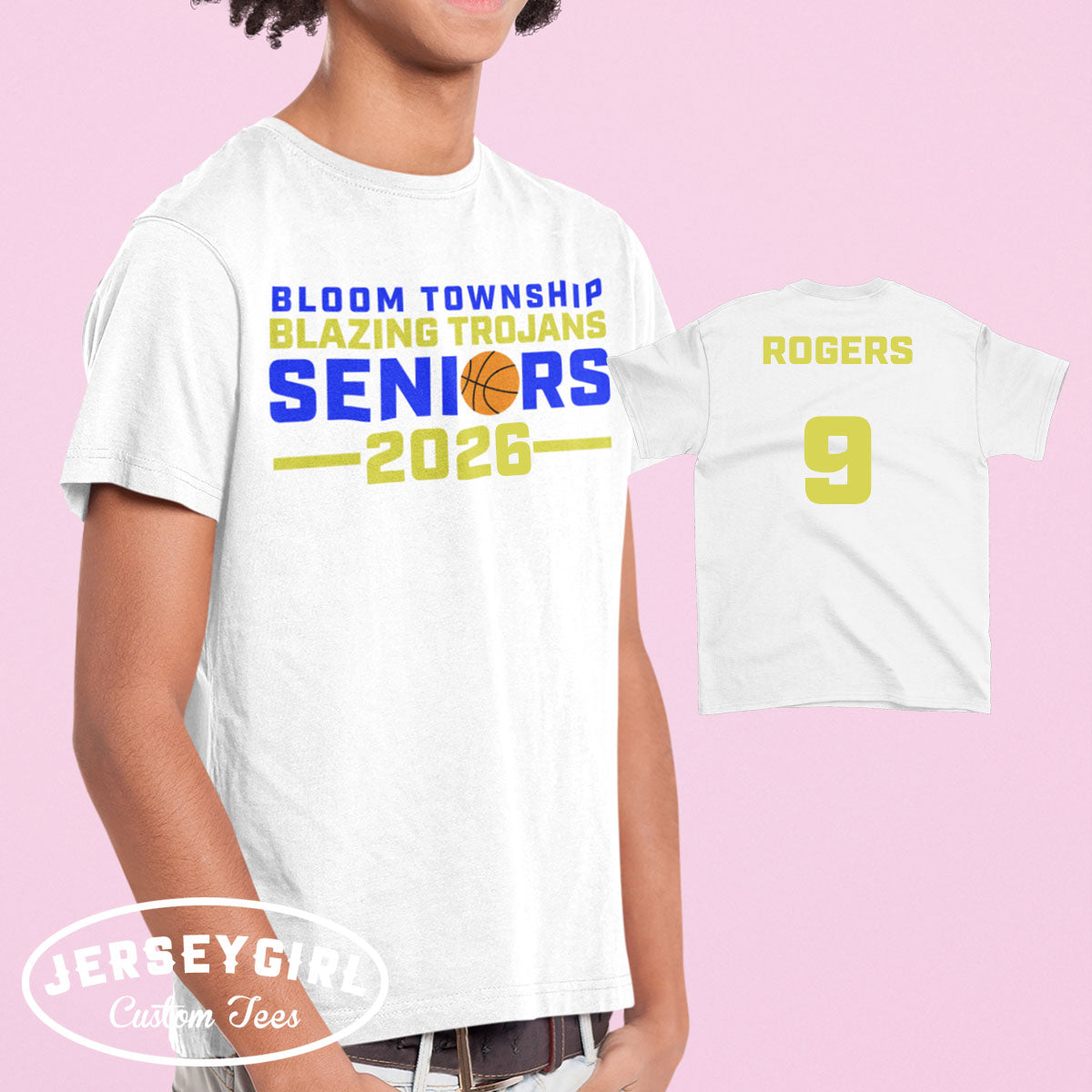 custom basketball seniors shirts