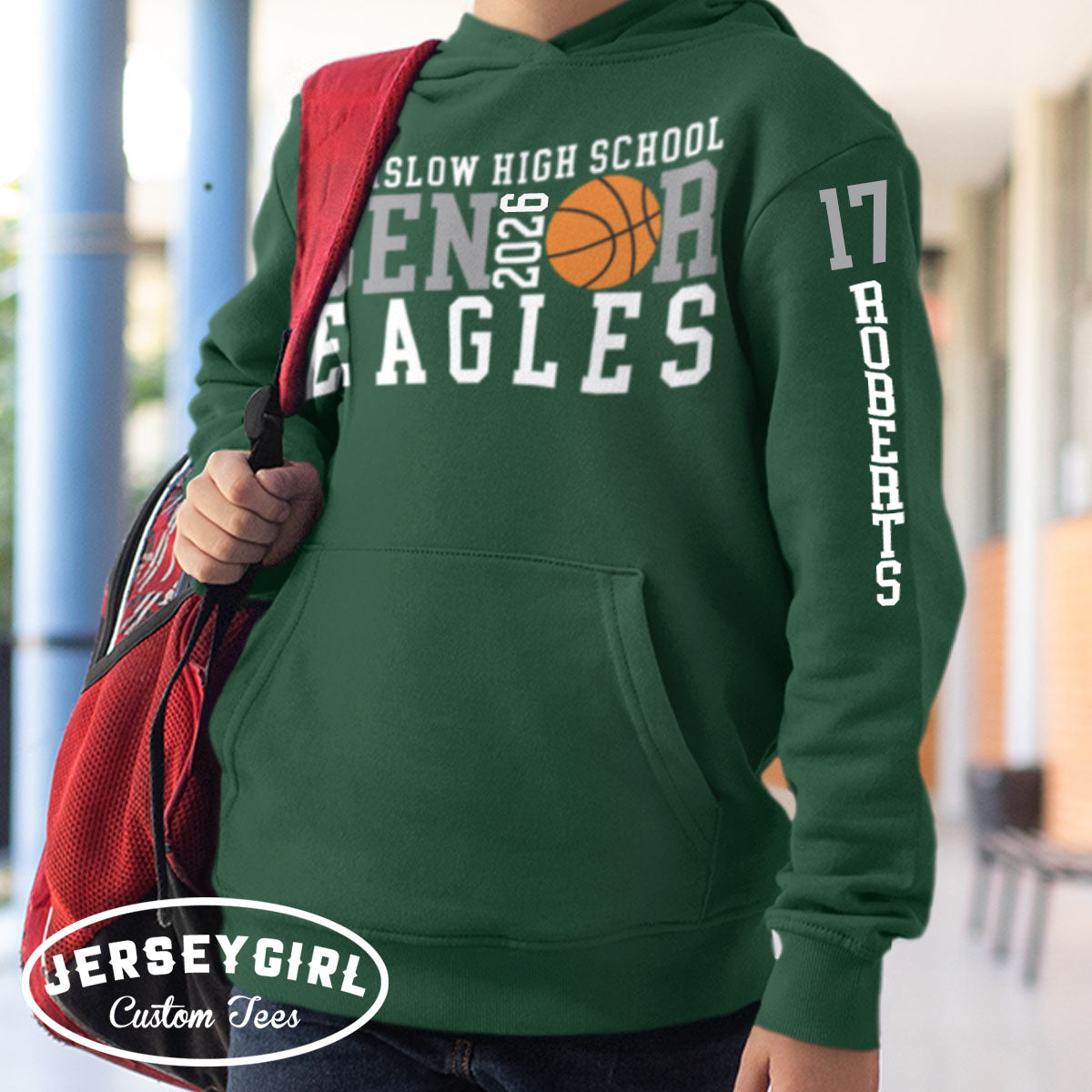 custom basketball senior hoodie
