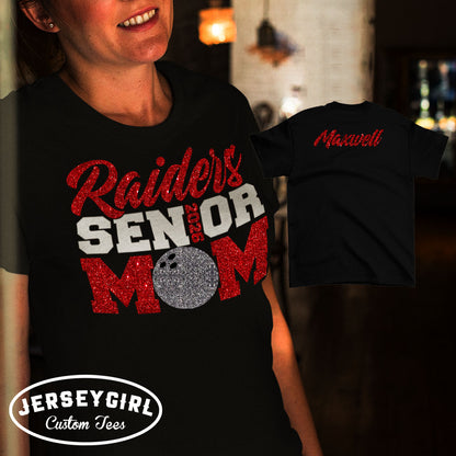 bowling senior mom shirt