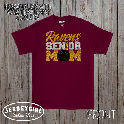 bowling senior mom shirt