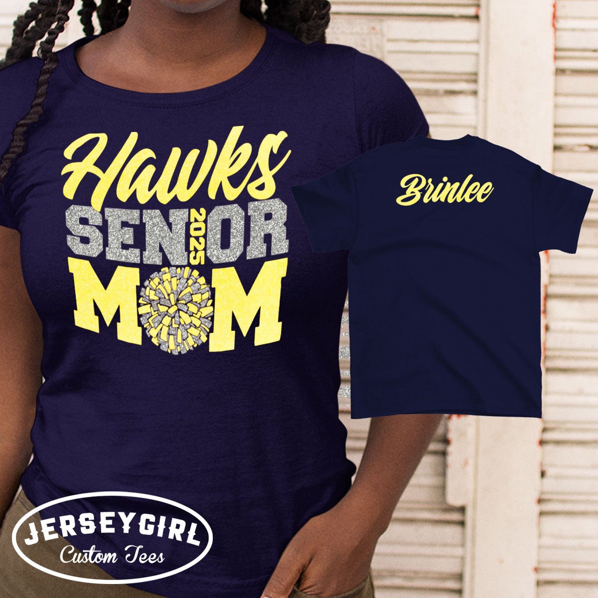 custom senior cheer mom shirt