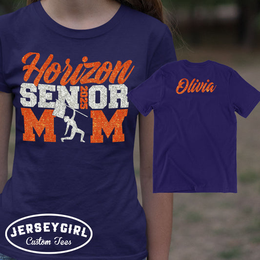 custom color guard senior mom shirt