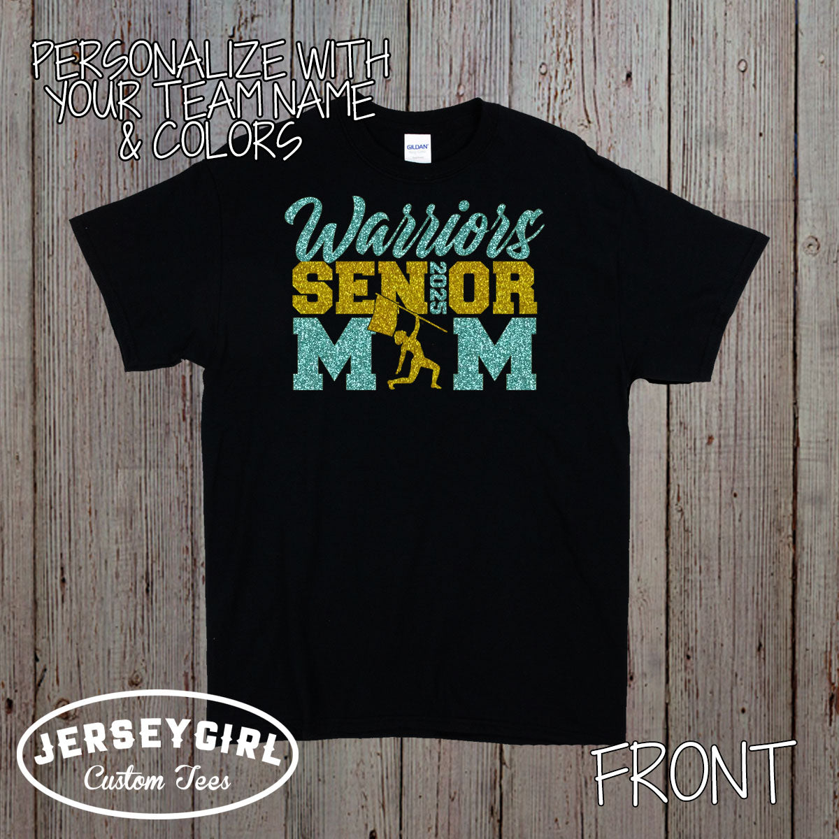 custom color guard senior mom shirt