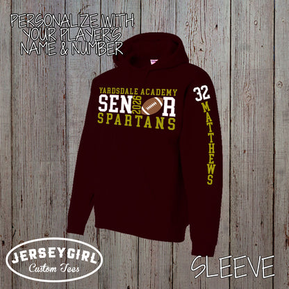 custom football senior hoodies