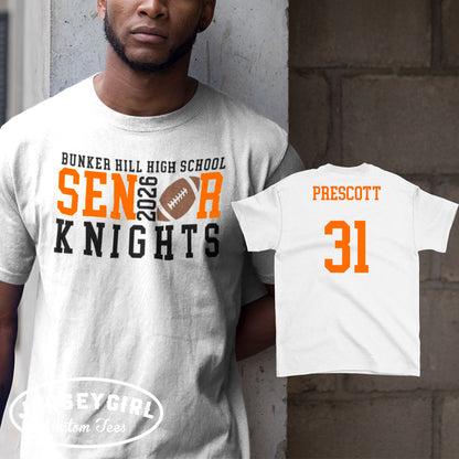 custom football senior shirts