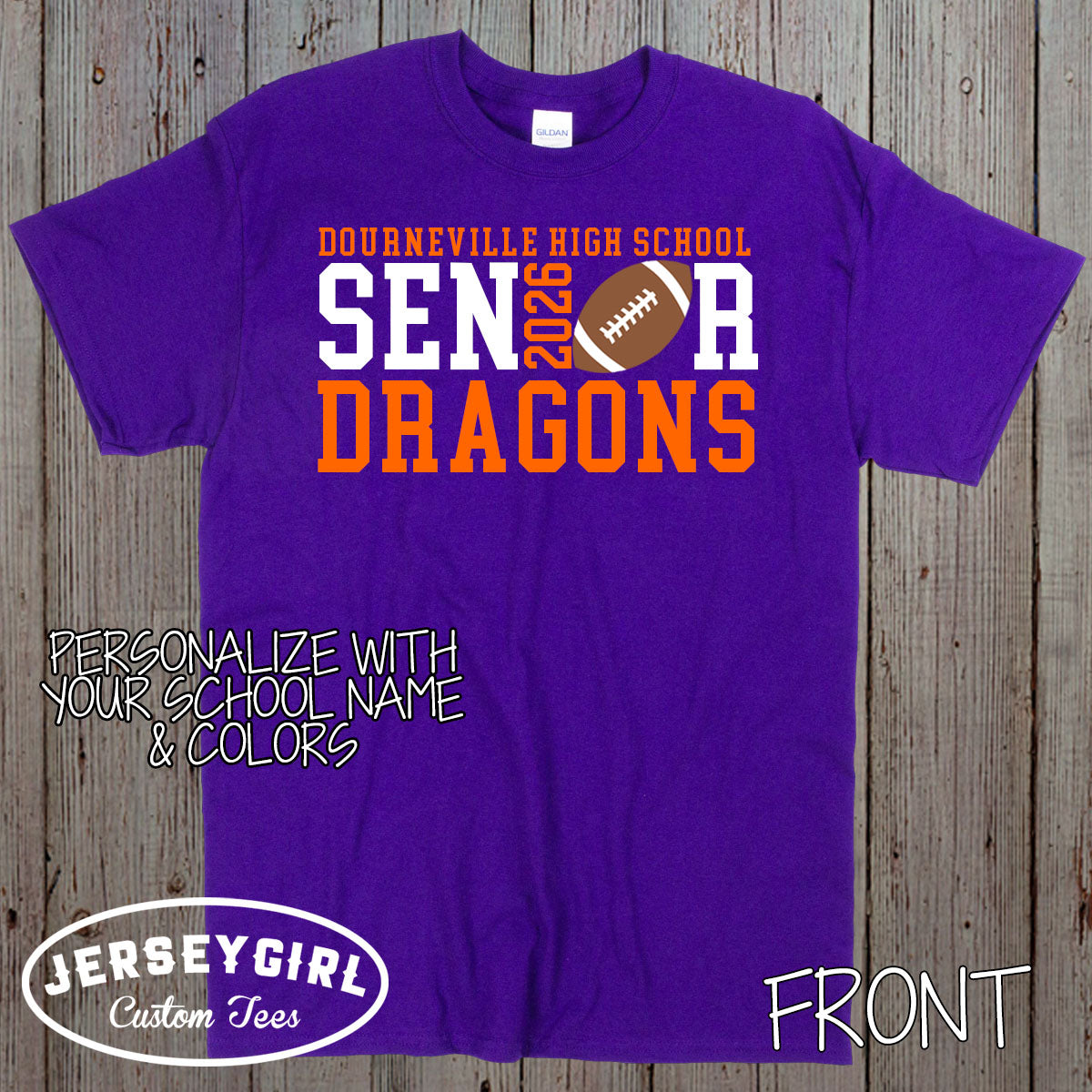 custom football senior shirts