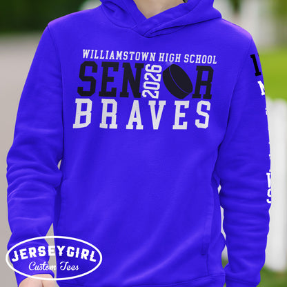 custom hockey senior hoodies