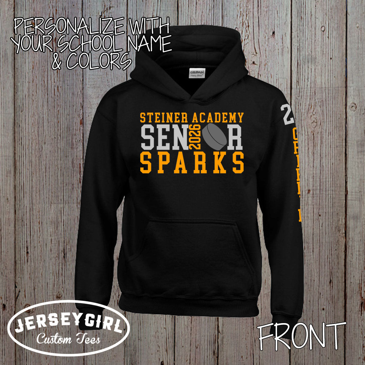 custom hockey senior hoodies