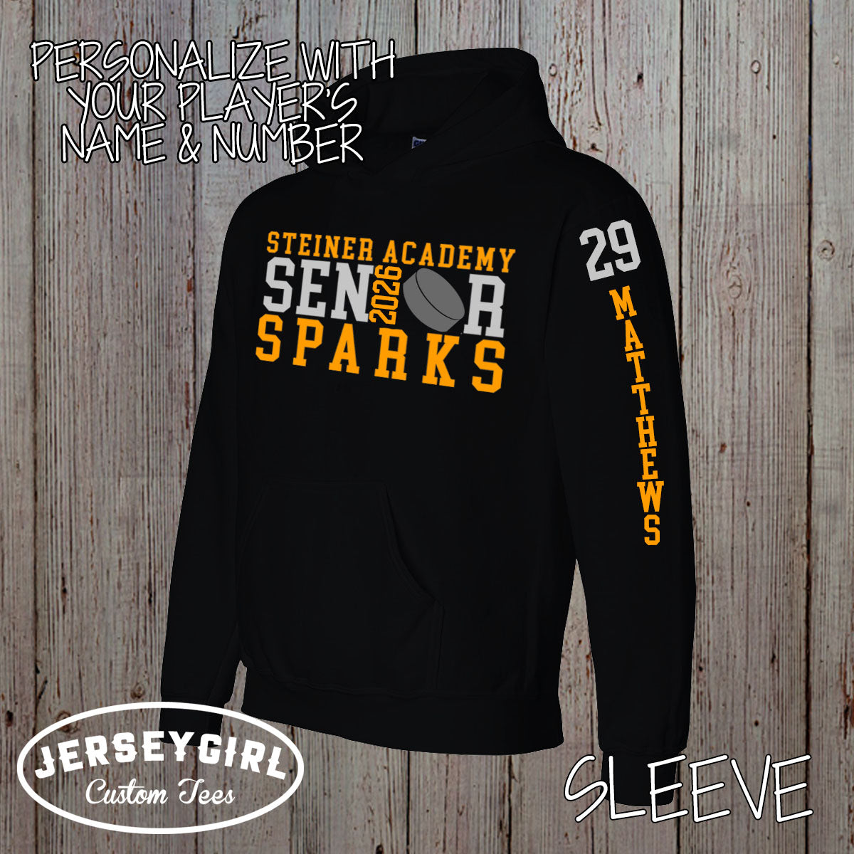 custom hockey senior hoodies