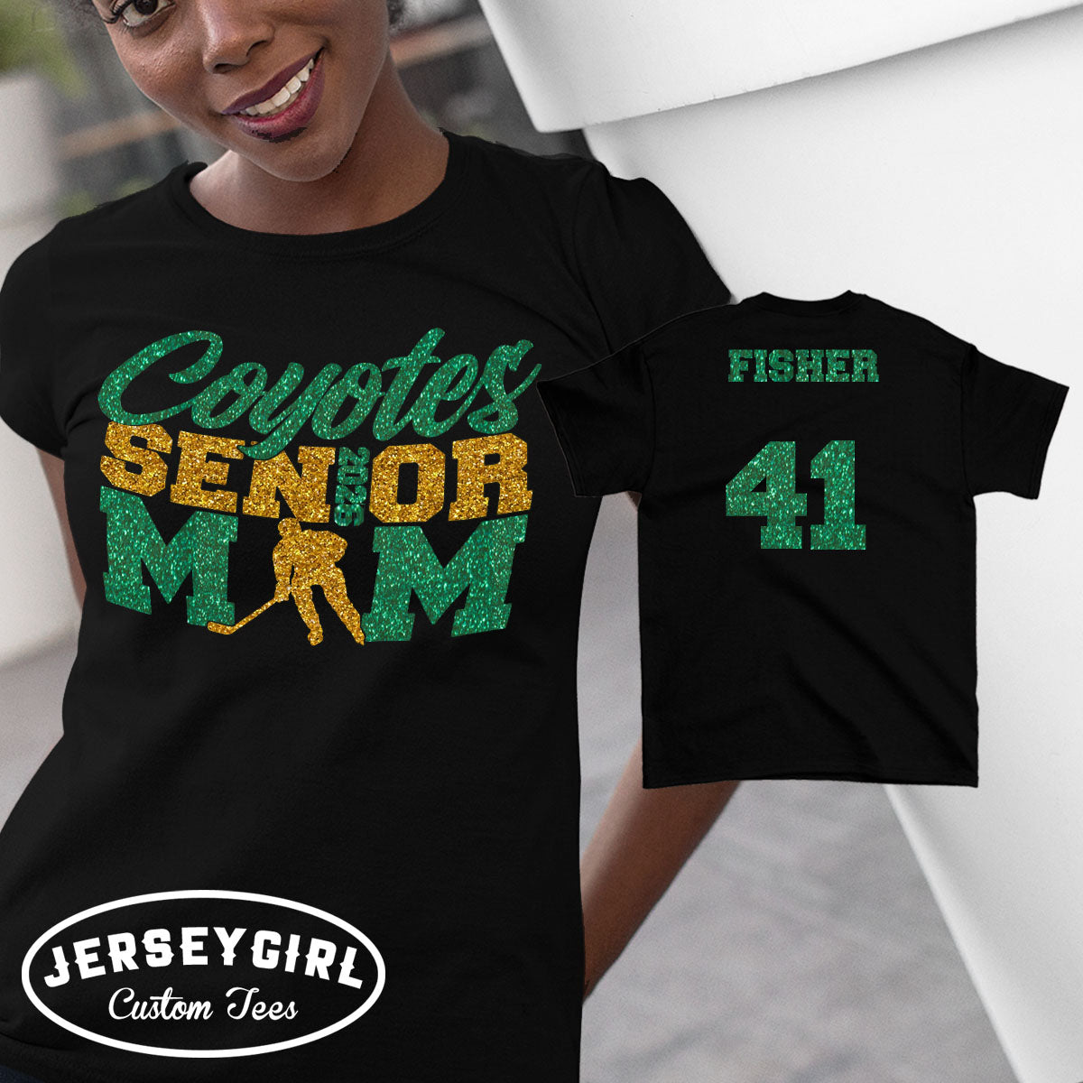 custom hockey senior mom shirt