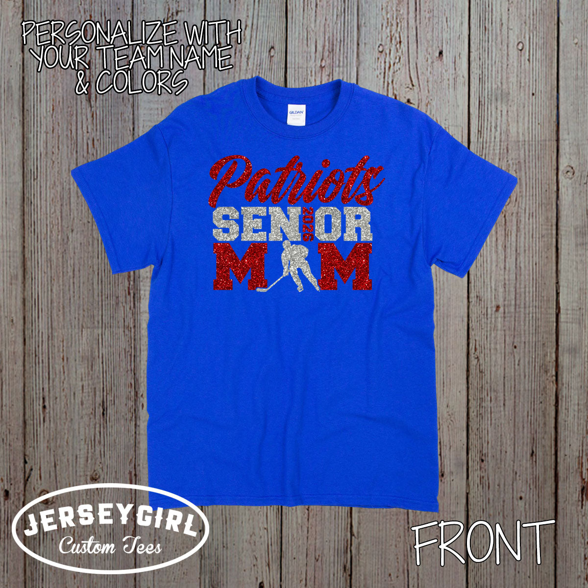 custom hockey senior mom shirt