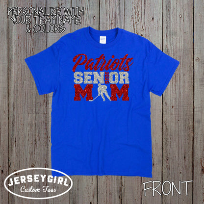 custom hockey senior mom shirt