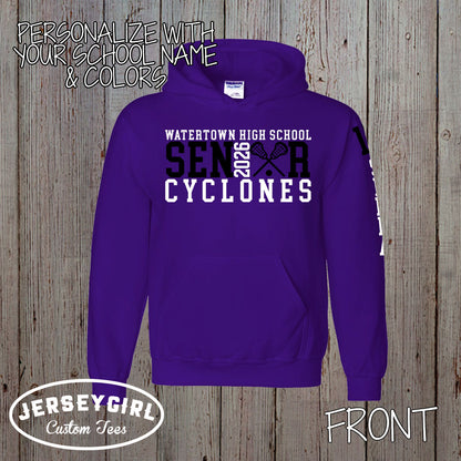 custom lacrosse senior hoodie