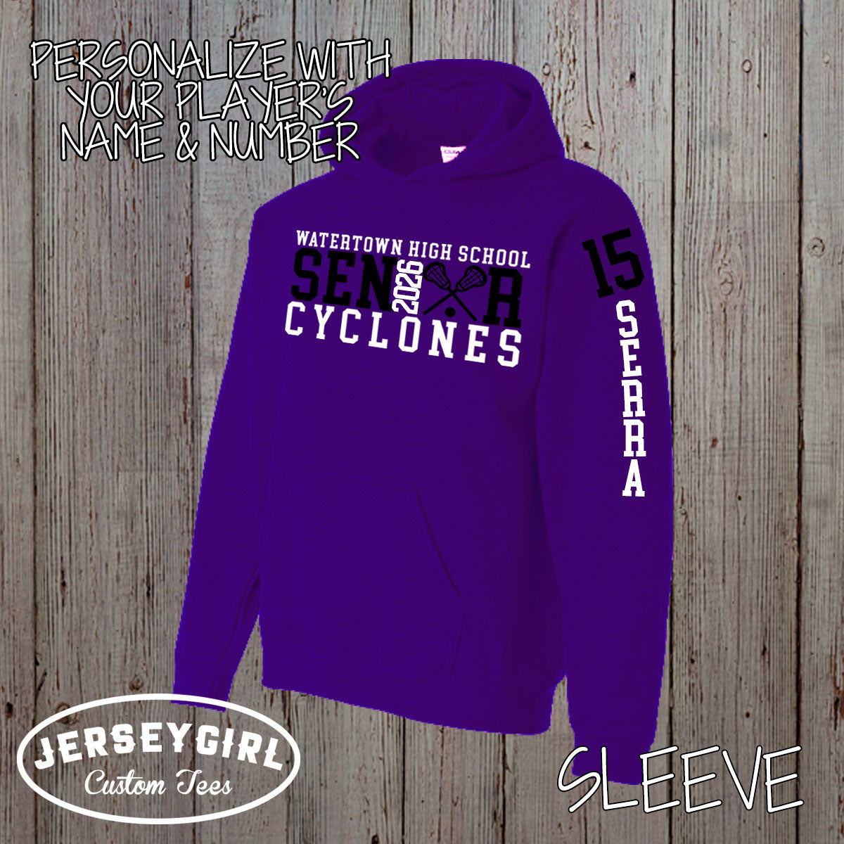 custom lacrosse senior hoodie