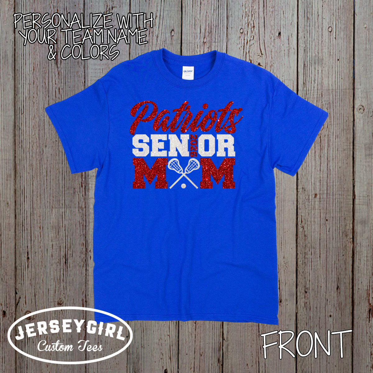 custom lacrosse senior mom shirt